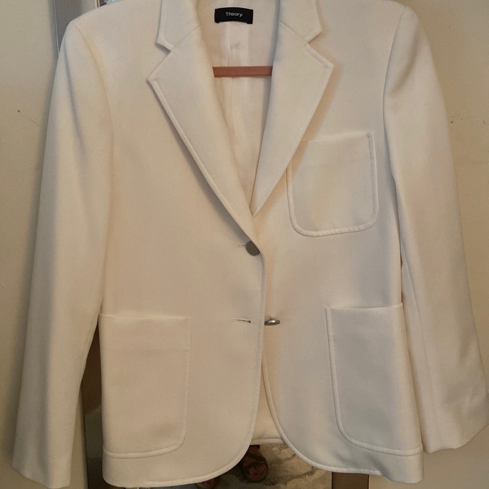 Theory white blazer